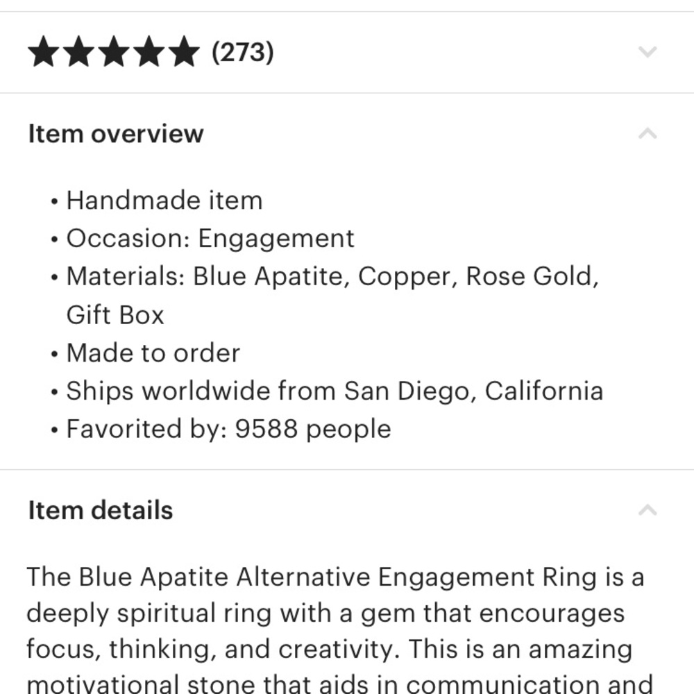 Handmade ring by etsy seller. Raw rock. - Picture 4 of 5
